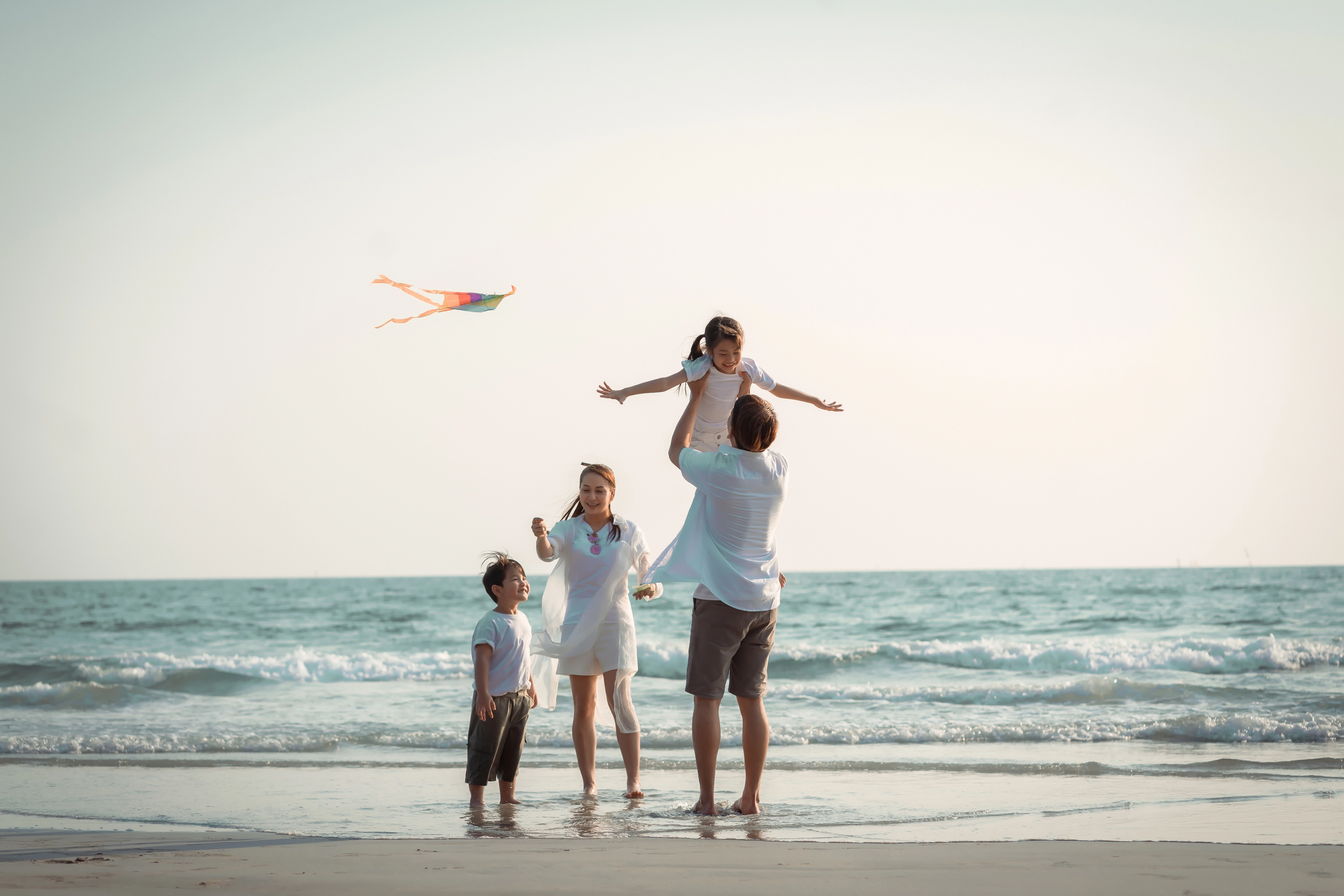 Family at the beach